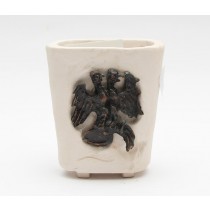 Čaša - grb (keramika s umetnutim grbom grada Rijeke od bronce)
